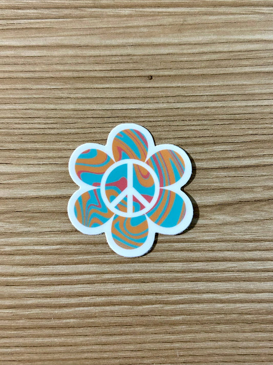 RETRO PEACE FLOWER | STICKER