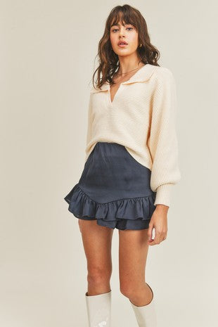 SAVANNAH SATIN SKORT