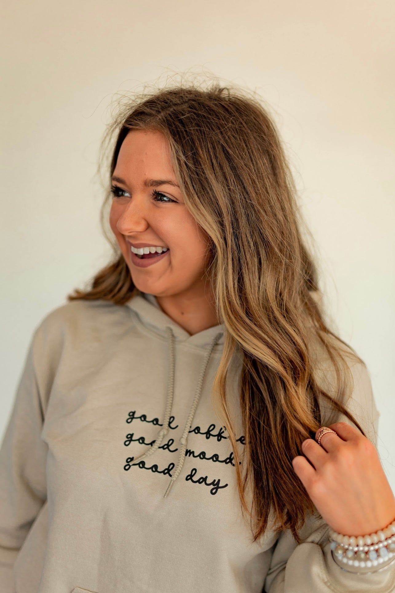 GOOD COFFEE, GOOD MOOD, GOOD DAY HOODIE