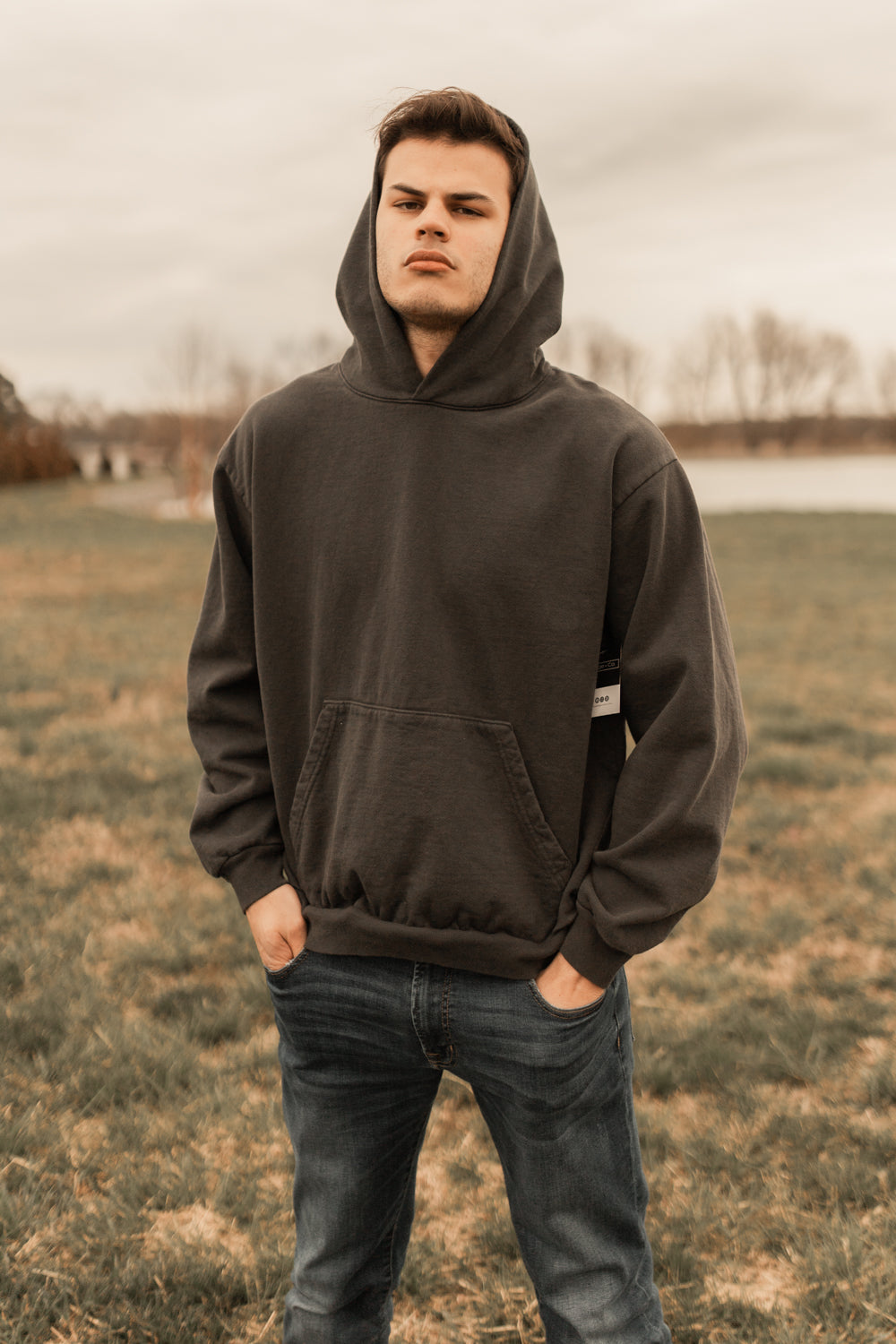 PIGMENT DYE 14 OZ. HEAVY FLEECE HOODED PULLOVER