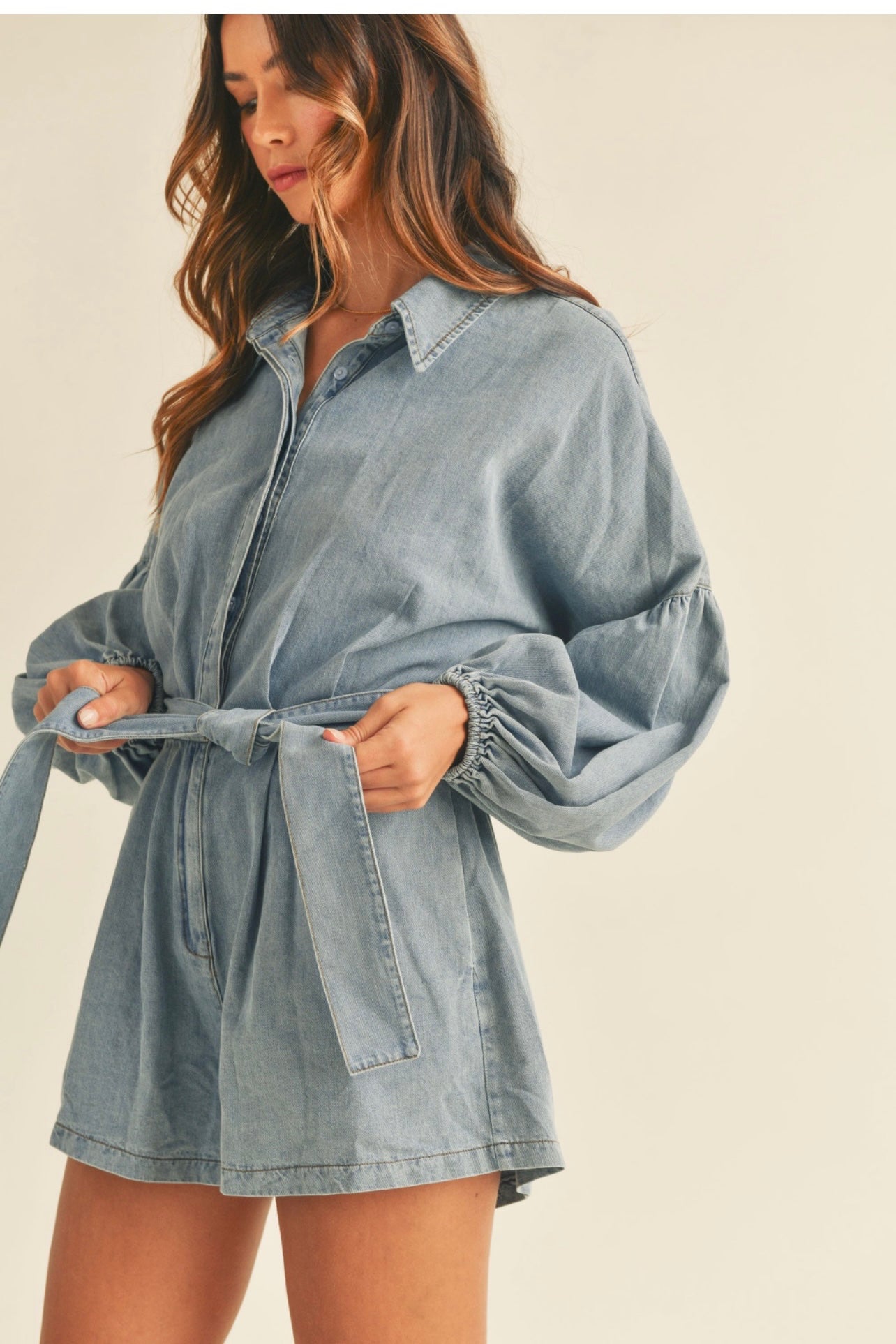 PALMER DENIM ROMPER