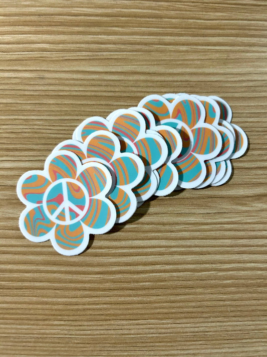 RETRO PEACE FLOWER | STICKER