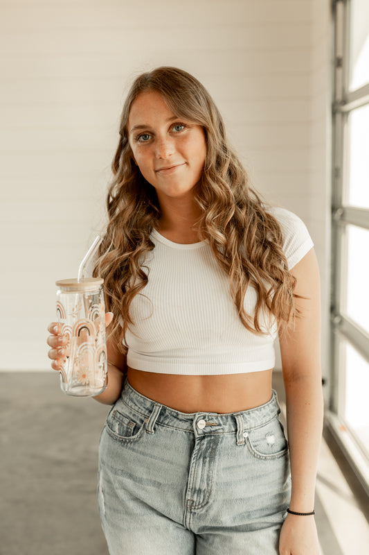 BASIC CROP TOP-WHITE