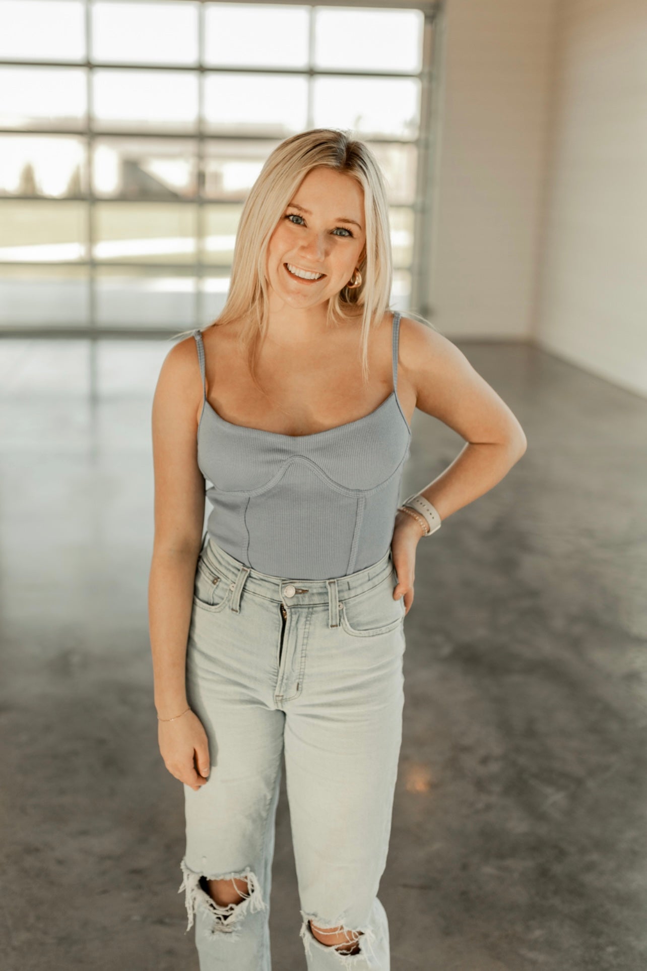 CONTOUR CAMI BODYSUIT-PERIWINKLE