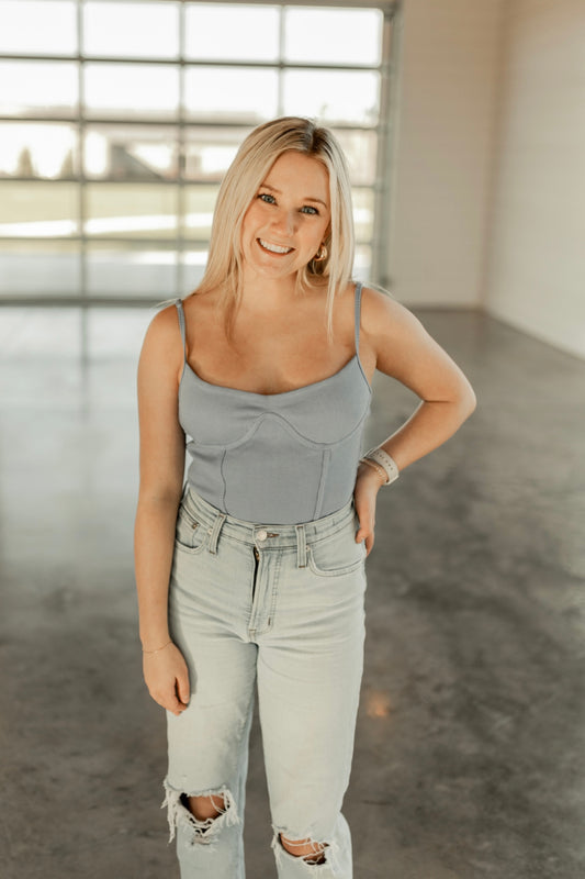CONTOUR CAMI BODYSUIT-PERIWINKLE