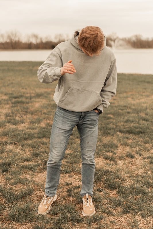PIGMENT DYE 14 OZ. HEAVY FLEECE HOODED PULLOVER